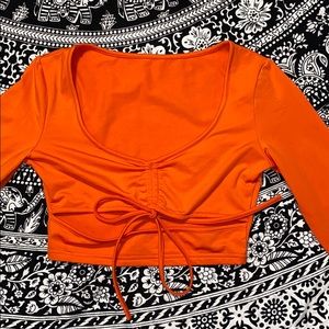 Orange crop top